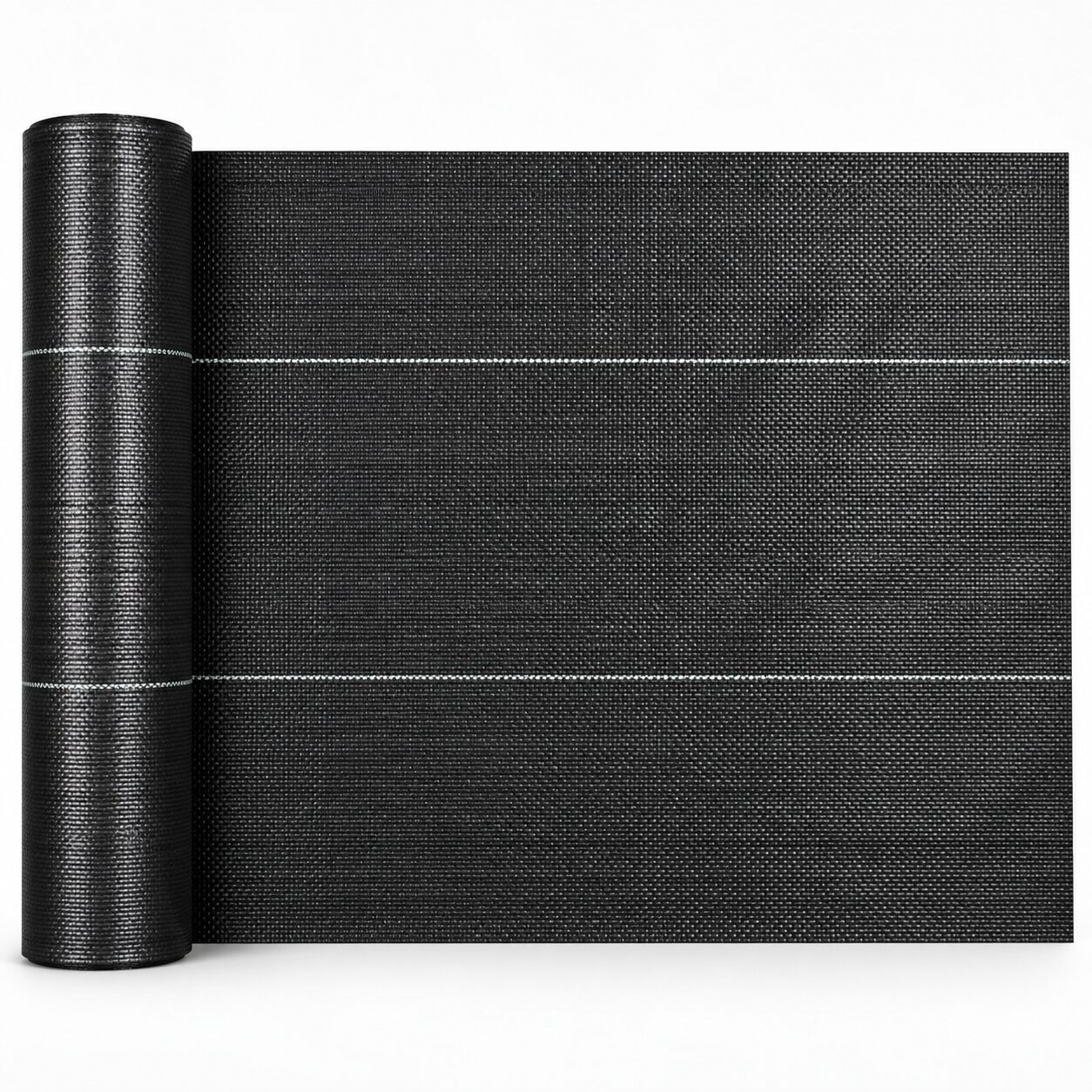 Rouleau de toile de paillage tissée noire anti-mauvaises herbes